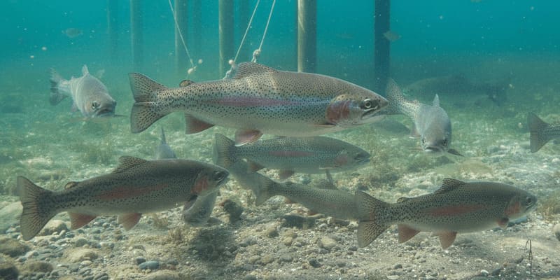 Regenbogenforelle aus einem dänischen Put & Take See
