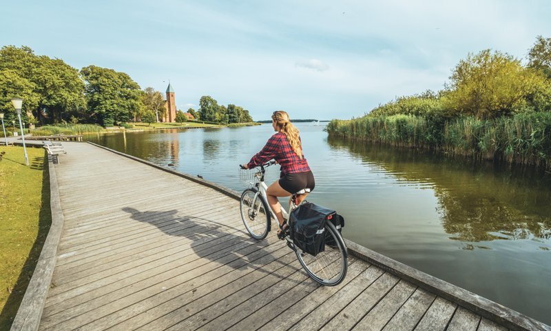 Maribo See mit Dom im Hintergrund