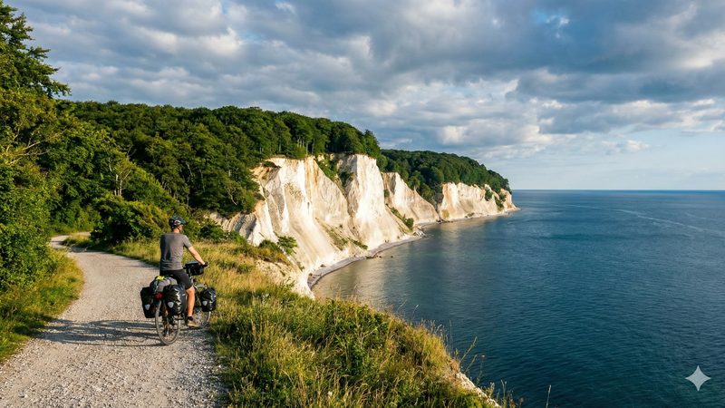 Radfahren auf Møn - Kreidefelsen Møns Klint